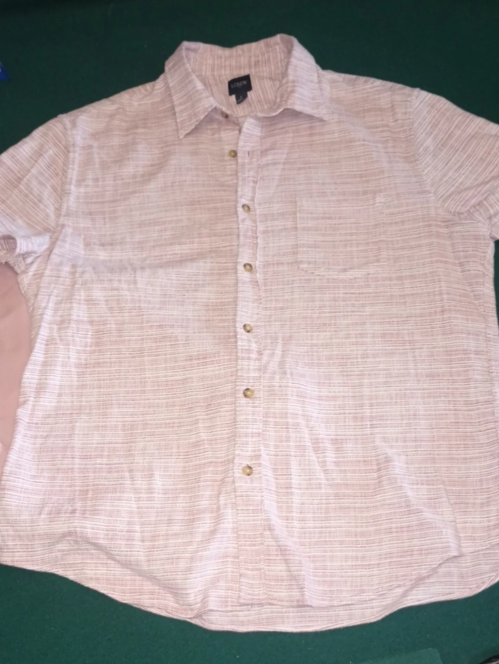 J. Crew Light Pink Short-Sleeve Button-Down Shirt